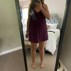 Purple bathing suit coverup